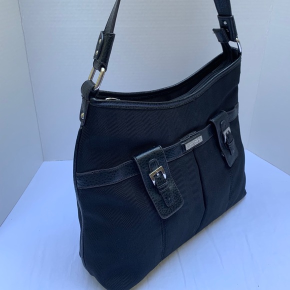 Étienne Aigner Black Canvas Shoulder Bag - Picture 2 of 12
